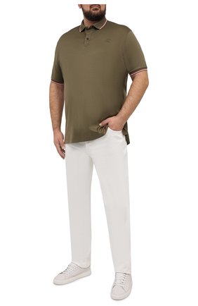Мужское хлопковое поло PAUL&SHARK хаки цвета по цене 24250 руб., арт. 21411288/C00/3XL-6XL | Фото 2 Мужское хлопковое поло PAUL&SHARK хаки цвета, арт. 21411288/C00/3XL-6XL | Фото 2 (Стили: Кэжуэл; Рукава: Короткие; Длина (для топов): Удлиненные; Застежка: Пуговицы; Материал внешний: Хлопок)