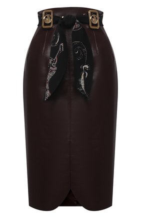 Женская кожаная юбка LANVIN бордового цвета по цене 285500 руб., арт. RW-ST0109-L003-E21 | Фото 1 Женская кожаная юбка LANVIN бордового цвета, арт. RW-ST0109-L003-E21 | Фото 1