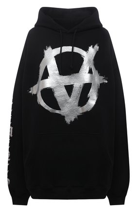 Женский хлопковое худи VETEMENTS черного цвета по цене 85550 руб., арт. UA52TR850S 1601/W | Фото 1 Женский хлопковое худи VETEMENTS черного цвета, арт. UA52TR850S 1601/W | Фото 1