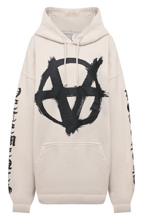 Женский хлопковое худи VETEMENTS кремвого цвета по цене 79950 руб., арт. UA52TR820W 1601/W | Фото 1 Женский хлопковое худи VETEMENTS кремвого цвета, арт. UA52TR820W 1601/W | Фото 1