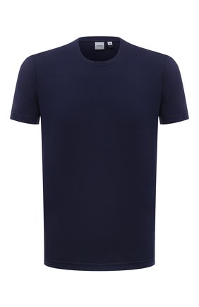 Мужская хлопковая футболка ASPESI темно-синего цвета, арт. S1 A 3107 C089 | Фото 1 (Принт: Без принта; Материал внешний: Хлопок; Длина (для топов): Стандартные; Рукава: Короткие; Стили: Кэжуэл)