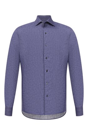 Мужская льняная рубашка CORNELIANI темно-синего цвета по цене 26600 руб., арт. 87P126-1111912/00 | Фото 1 Мужская льняная рубашка CORNELIANI темно-синего цвета, арт. 87P126-1111912/00 | Фото 1