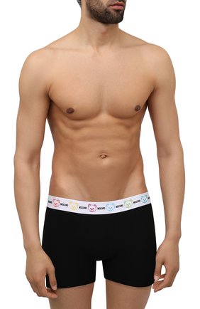 Мужские хлопковые боксеры MOSCHINO черного цвета по цене 6160 руб., арт. A4704/8105 | Фото 2 Мужские хлопковые боксеры MOSCHINO черного цвета, арт. A4704/8105 | Фото 2