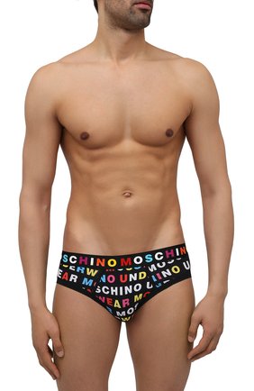 Мужские хлопковые брифы MOSCHINO разноцветного цвета по цене 6995 руб., арт. A4710/8107 | Фото 2 Мужские хлопковые брифы MOSCHINO разноцветного цвета, арт. A4710/8107 | Фото 2