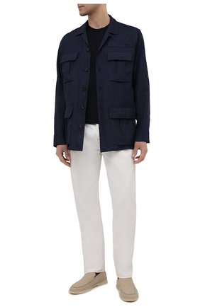 Мужская льняная куртка-рубашка BRIONI темно-синего цвета, арт. SLRP0L/P9111 | Фото 2 (Стили: Кэжуэл; Кросс-КТ: Ветровка, Куртка; Рукава: Длинные; Материал внешний: Лен; Длина (верхняя одежда): До середины бедра; Региональные ограничения белый список (Axapta Mercury): RU)