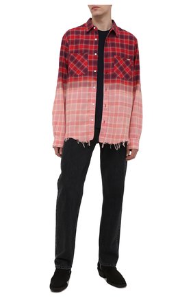 Мужская хлопковая рубашка AMIRI красного цвета по цене 79700 руб., арт. MSL005-610 | Фото 2 Мужская хлопковая рубашка AMIRI красного цвета, арт. MSL005-610 | Фото 2