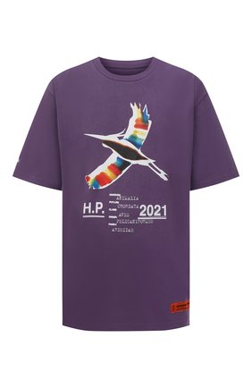 Мужская хлопковая футболка HERON PRESTON фиолетового цвета по цене 23200 руб., арт. HMAA026S21JER0023501 | Фото 1 Мужская хлопковая футболка HERON PRESTON фиолетового цвета, арт. HMAA026S21JER0023501 | Фото 1
