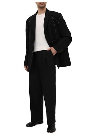 Мужские льняные брюки MAISON MARGIELA черного цвета по цене 72200 руб., арт. S30KA0604/S53702 | Фото 2 Мужские льняные брюки MAISON MARGIELA черного цвета, арт. S30KA0604/S53702 | Фото 2