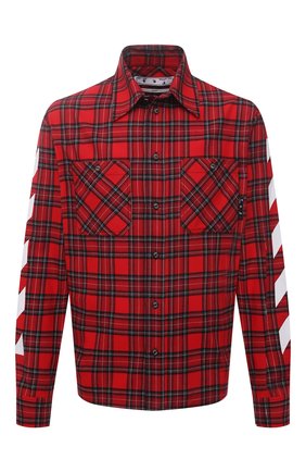 Мужская хлопковая рубашка OFF-WHITE красного цвета по цене 48750 руб., арт. 0MGA133S21FAB001 | Фото 1 Мужская хлопковая рубашка OFF-WHITE красного цвета, арт. 0MGA133S21FAB001 | Фото 1