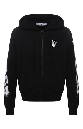 Мужской хлопковая толстовка OFF-WHITE черного цвета по цене 51250 руб., арт. 0MBE001S21FLE002 | Фото 1 Мужской хлопковая толстовка OFF-WHITE черного цвета, арт. 0MBE001S21FLE002 | Фото 1