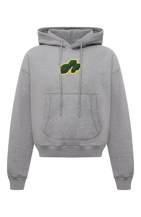 Мужской хлопковое худи OFF-WHITE серого цвета по цене 47000 руб., арт. 0MBB073S21FLE003 | Фото 1 Мужской хлопковое худи OFF-WHITE серого цвета, арт. 0MBB073S21FLE003 | Фото 1