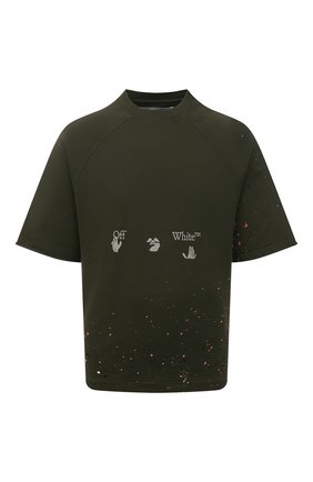 Мужской хлопковый свитшот OFF-WHITE хаки цвета по цене 49300 руб., арт. 0MBA050S21FLE002 | Фото 1 Мужской хлопковый свитшот OFF-WHITE хаки цвета, арт. 0MBA050S21FLE002 | Фото 1