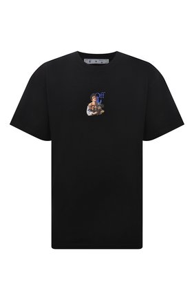 Мужская хлопковая футболка OFF-WHITE черного цвета по цене 24650 руб., арт. 0MAA038S21JER007 | Фото 1 Мужская хлопковая футболка OFF-WHITE черного цвета, арт. 0MAA038S21JER007 | Фото 1