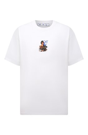 Мужская хлопковая футболка OFF-WHITE белого цвета по цене 24650 руб., арт. 0MAA038S21JER007 | Фото 1 Мужская хлопковая футболка OFF-WHITE белого цвета, арт. 0MAA038S21JER007 | Фото 1
