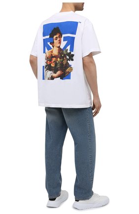 Мужская хлопковая футболка OFF-WHITE белого цвета по цене 24650 руб., арт. 0MAA038S21JER007 | Фото 2 Мужская хлопковая футболка OFF-WHITE белого цвета, арт. 0MAA038S21JER007 | Фото 2