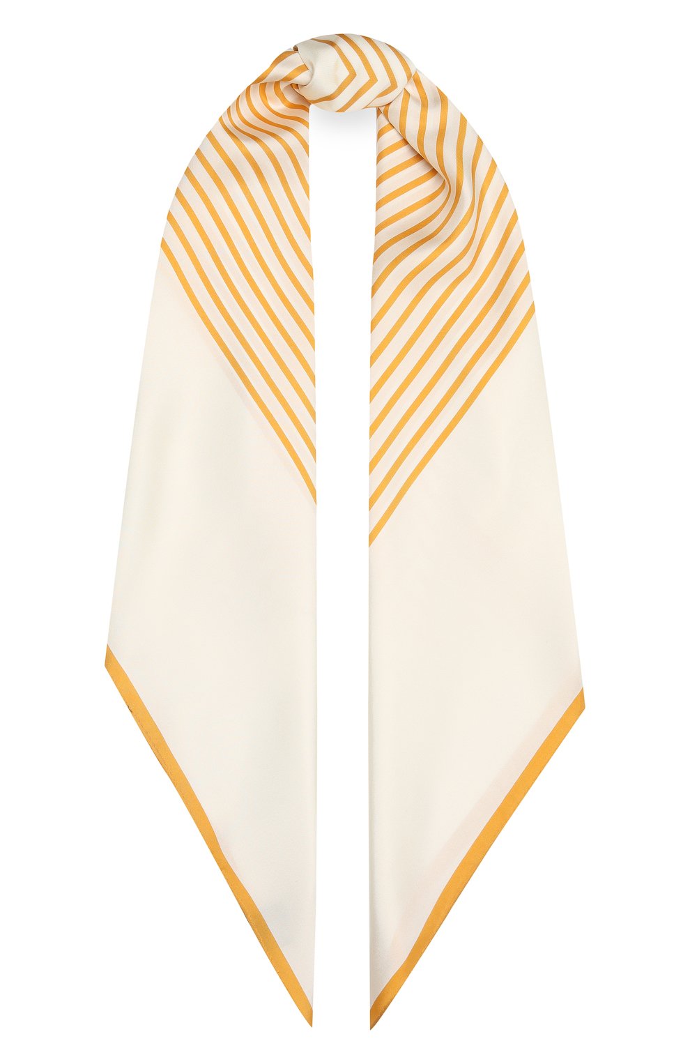 Женский шелковый платок LORO PIANA желтого цвета, арт. FAL5126 | Фото 1