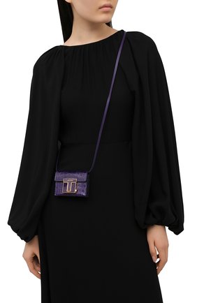 Женская сумка 001 mini TOM FORD фиолетового цвета по цене 77500 руб., арт. S0345E-LCL150 | Фото 2 Женская сумка 001 mini TOM FORD фиолетового цвета, арт. S0345E-LCL150 | Фото 2 (Материал: Натуральная кожа; Сумки-технические: Сумки через плечо; Размер: mini; Ремень/цепочка: На ремешке; Женское Кросс-КТ: Вечерняя сумка)