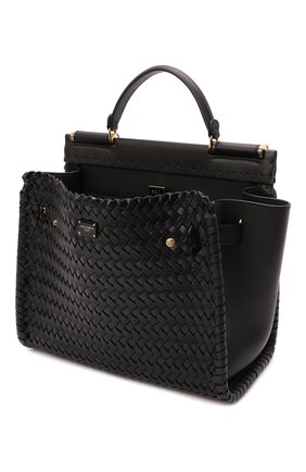 Женская сумка sicily 62 medium DOLCE & GABBANA черного цвета по цене 299500 руб., арт. BB6891/A0398 | Фото 4 Женская сумка sicily 62 medium DOLCE & GABBANA черного цвета, арт. BB6891/A0398 | Фото 4