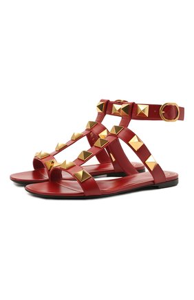 Женские кожаные сандалии roman stud runway VALENTINO красного цвета по цене 75800 руб., арт. VW0S0BU8/ZWM | Фото 1 Женские кожаные сандалии roman stud runway VALENTINO красного цвета, арт. VW0S0BU8/ZWM | Фото 1