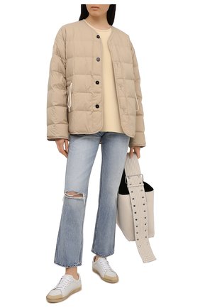Женская пуховая куртка JIL SANDER бежевого цвета по цене 133500 руб., арт. JPPS440394-WS460800 | Фото 2 Женская пуховая куртка JIL SANDER бежевого цвета, арт. JPPS440394-WS460800 | Фото 2