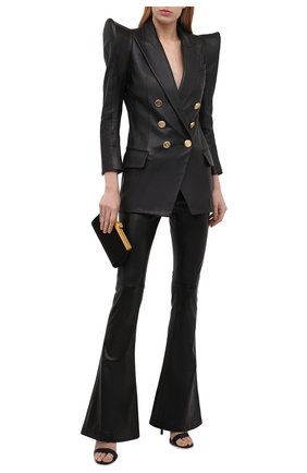 Женский кожаный жакет BALMAIN черного цвета по цене 319000 руб., арт. VF0SI050/L151 | Фото 2 Женский кожаный жакет BALMAIN черного цвета, арт. VF0SI050/L151 | Фото 2