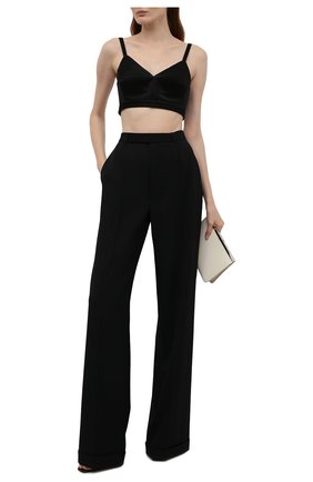 Женский бра-топ из вискозы ALEXANDER MCQUEEN черного цвета по цене 113500 руб., арт. 657472/QEAC0 | Фото 2 Женский бра-топ из вискозы ALEXANDER MCQUEEN черного цвета, арт. 657472/QEAC0 | Фото 2 (Материал внешний: Вискоза; Стили: Романтичный; Кросс-КТ: без рукавов; Длина (для топов): Укороченные)