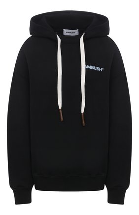 Женский хлопковое худи AMBUSH черного цвета по цене 37100 руб., арт. BWBB003S21FLE001 | Фото 1 Женский хлопковое худи AMBUSH черного цвета, арт. BWBB003S21FLE001 | Фото 1