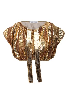 Женский топ с пайетками PACO RABANNE золотого цвета по цене 74400 руб., арт. 21EJT0307CU0008 | Фото 1 Женский топ с пайетками PACO RABANNE золотого цвета, арт. 21EJT0307CU0008 | Фото 1