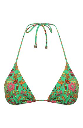 Женский треугольный бра TORY BURCH зеленого цвета по цене 11900 руб., арт. 81715 | Фото 1 Женский треугольный бра TORY BURCH зеленого цвета, арт. 81715 | Фото 1