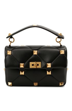 Женская сумка roman stud large VALENTINO черного цвета по цене 0 руб., арт. VW0B0I60/BSF | Фото 1 Женская сумка roman stud large VALENTINO черного цвета, арт. VW0B0I60/BSF | Фото 1 (Сумки-технические: Сумки через плечо, Сумки top-handle; Ремень/цепочка: С цепочкой, На ремешке; Материал: Натуральная кожа; Размер: large)