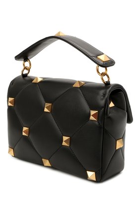 Женская сумка roman stud large VALENTINO черного цвета по цене 0 руб., арт. VW0B0I60/BSF | Фото 4 Женская сумка roman stud large VALENTINO черного цвета, арт. VW0B0I60/BSF | Фото 4 (Сумки-технические: Сумки через плечо, Сумки top-handle; Ремень/цепочка: С цепочкой, На ремешке; Материал: Натуральная кожа; Размер: large)