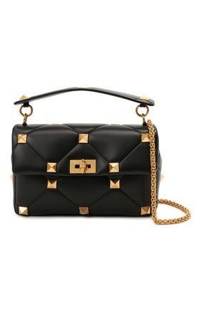 Женская сумка roman stud large VALENTINO черного цвета по цене 0 руб., арт. VW0B0I60/BSF | Фото 5 Женская сумка roman stud large VALENTINO черного цвета, арт. VW0B0I60/BSF | Фото 5 (Сумки-технические: Сумки через плечо, Сумки top-handle; Ремень/цепочка: С цепочкой, На ремешке; Материал: Натуральная кожа; Размер: large)
