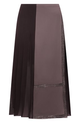 Женская юбка CHLOÉ темно-коричневого цвета по цене 161000 руб., арт. CHC21UJU07030 | Фото 1 Женская юбка CHLOÉ темно-коричневого цвета, арт. CHC21UJU07030 | Фото 1 (Материал внешний: Синтетический материал; Длина Ж (юбки, платья, шорты): Миди; Женское Кросс-КТ: Юбка-одежда, юбка-плиссе; Стили: Романтичный)