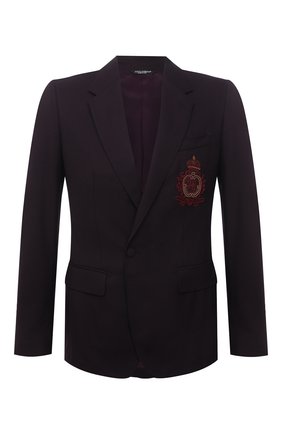 Мужской пиджак из шерсти и шелка DOLCE & GABBANA бордового цвета по цене 237000 руб., арт. G2PN7Z/FU22A | Фото 1 Мужской пиджак из шерсти и шелка DOLCE & GABBANA бордового цвета, арт. G2PN7Z/FU22A | Фото 1