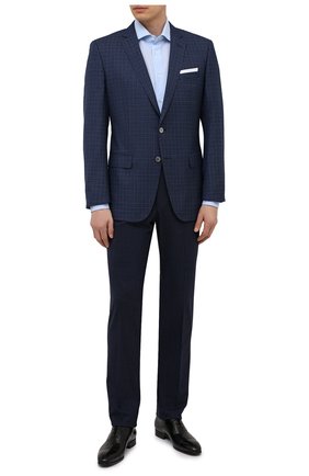 Мужская хлопковая сорочка CORNELIANI голубого цвета по цене 35250 руб., арт. 87P150-1111267/00 | Фото 2 Мужская хлопковая сорочка CORNELIANI голубого цвета, арт. 87P150-1111267/00 | Фото 2 (Воротник: Акула; Случай: Формальный; Принт: Однотонные; Длина (для топов): Стандартные; Стили: Классический; Рукава: Длинные; Манжеты: Под запонки; Рубашки М: Regular Fit; Материал внешний: Хлопок)