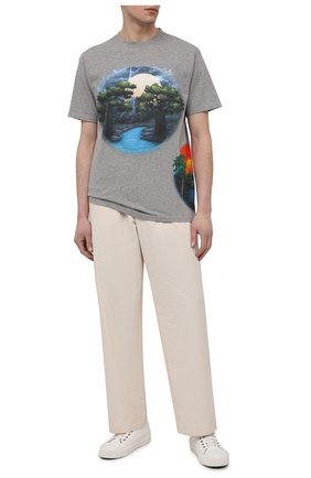 Мужская хлопковая футболка loewe x paula's ibiza LOEWE серого цвета по цене 39950 руб., арт. H616Y22X18 | Фото 2 Мужская хлопковая футболка loewe x paula's ibiza LOEWE серого цвета, арт. H616Y22X18 | Фото 2