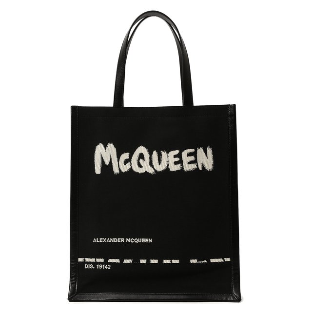 Текстильная сумка-шопер Alexander McQueen 653165/2B410