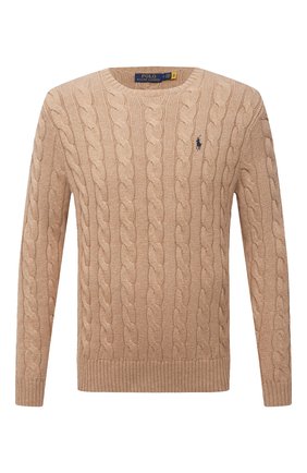 Мужской хлопковый свитер POLO RALPH LAUREN бежевого цвета по цене 15150 руб., арт. 710775885 | Фото 1 Мужской хлопковый свитер POLO RALPH LAUREN бежевого цвета, арт. 710775885 | Фото 1