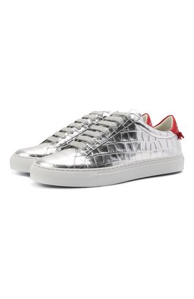 Женские кожаные кеды urban street GIVENCHY серебряного цвета по цене 45800 руб., арт. BE0003E10K | Фото 1 Женские кожаные кеды urban street GIVENCHY серебряного цвета, арт. BE0003E10K | Фото 1