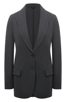 Женский хлопковый жакет BRUNELLO CUCINELLI темно-серого цвета по цене 210500 руб., арт. M0R242151P | Фото 1 Женский хлопковый жакет BRUNELLO CUCINELLI темно-серого цвета, арт. M0R242151P | Фото 1