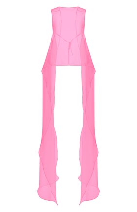 Женский шелковый топ DRIES VAN NOTEN розового цвета по цене 111500 руб., арт. 211-10744-2360 | Фото 1 Женский шелковый топ DRIES VAN NOTEN розового цвета, арт. 211-10744-2360 | Фото 1 (Длина (для топов): Удлиненные; Материал внешний: Шелк; Кросс-КТ: без рукавов; Стили: Бохо; Региональные ограничения белый список (Axapta Mercury): RU; Рукава: Без рукавов)