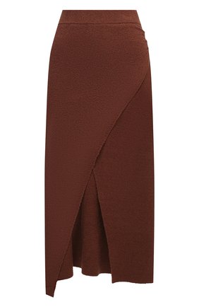 Женская хлопковая юбка NANUSHKA коричневого цвета, арт. AINSLEY_NUTMEG_TERRY KNIT | Фото 1 (Стили: Кэжуэл; Женское Кросс-КТ: Юбка-одежда; Материал внешний: Хлопок; Длина Ж (юбки, платья, шорты): Миди; Региональные ограничения белый список (Axapta Mercury): RU)