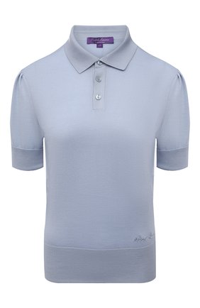 Женское кашемировое поло RALPH LAUREN голубого цвета по цене 78900 руб., арт. 290840727 | Фото 1 Женское кашемировое поло RALPH LAUREN голубого цвета, арт. 290840727 | Фото 1 (Материал внешний: Кашемир, Шерсть; Кросс-КТ: Трикотаж; Стили: Кэжуэл; Длина (для топов): Стандартные; Рукава: Короткие)