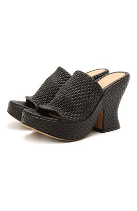 Женские кожаные мюли BOTTEGA VENETA темно-коричневого цвета по цене 85450 руб., арт. 660586/V0VB0 | Фото 1 Женские кожаные мюли BOTTEGA VENETA темно-коричневого цвета, арт. 660586/V0VB0 | Фото 1