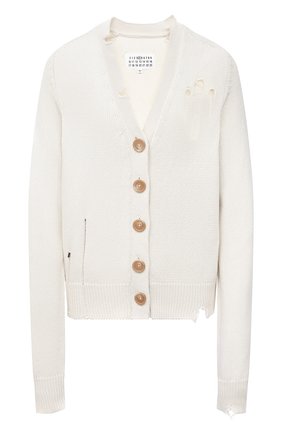 Женский хлопковый кардиган MAISON MARGIELA светло-бежевого цвета по цене 59950 руб., арт. S51GP0219/S17663 | Фото 1 Женский хлопковый кардиган MAISON MARGIELA светло-бежевого цвета, арт. S51GP0219/S17663 | Фото 1