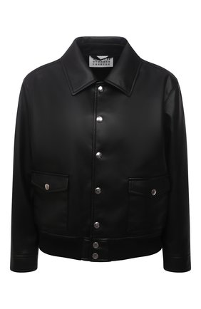 Женская куртка из экокожи MAISON MARGIELA черного цвета по цене 113000 руб., арт. S51AM0432/S53502 | Фото 1 Женская куртка из экокожи MAISON MARGIELA черного цвета, арт. S51AM0432/S53502 | Фото 1 (Стили: Гранж, Милитари; Материал подклада: Купро; Материал внешний: Синтетический материал; Кросс-КТ: Куртка, экокожа; Длина (верхняя одежда): Короткие; Рукава: Длинные)