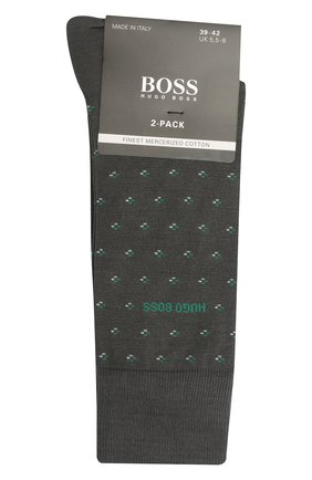 Мужские комплект из двух пар носков BOSS темно-серого цвета по цене 2200 руб., арт. 50449393 | Фото 1 Мужские комплект из двух пар носков BOSS темно-серого цвета, арт. 50449393 | Фото 1