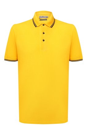 Мужское хлопковое поло CANALI желтого цвета по цене 22700 руб., арт. T0672/MY01200 | Фото 1 Мужское хлопковое поло CANALI желтого цвета, арт. T0672/MY01200 | Фото 1 (Длина (для топов): Стандартные; Материал внешний: Хлопок; Рукава: Короткие; Стили: Кэжуэл; Застежка: Пуговицы)