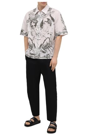 Мужские кожаные шлепанцы PALM ANGELS черного цвета по цене 34300 руб., арт. PMIH001S21LEA0011001 | Фото 2 Мужские кожаные шлепанцы PALM ANGELS черного цвета, арт. PMIH001S21LEA0011001 | Фото 2
