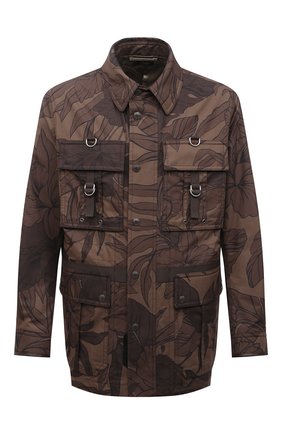 Мужская куртка TOM FORD коричневого цвета, арт. BW099/TF0544 | Фото 1 (Кросс-КТ: Ветровка, Куртка; Материал внешний: Синтетический материал, Хлопок; Стили: Кэжуэл; Материал подклада: Купро; Рукава: Длинные; Длина (верхняя одежда): До середины бедра)